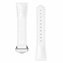 Bracelet de montre en cuir blanc 39 mm