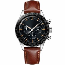 Speedmaster — The First OMEGA in Space — 39.7 mm, steel with leather strap