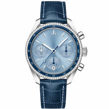 Speedmaster 38 מ״מ, פלדה עם רצועת עור