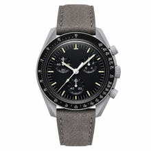 Orologio con cinturino in camoscio grigio