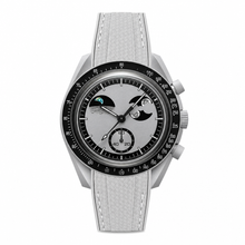 นาฬิกาข้อมือ Modern Moon Phase พร้อมสายสีเทา