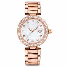 Dameshorloge in rosé-goudkleur met kleedwijzerplaat 34mm