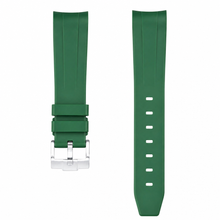 Groene rubberen horlogeband