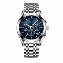 Armbanduhr Dress Watch Blau Stahl