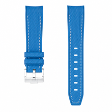Blauwe rubberen horlogeband