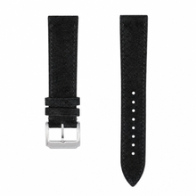 Bracelet de montre en cuir suédé noir 21 mm