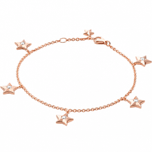 Armbånd i smykkeguld med roséfinish